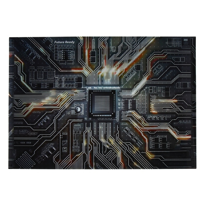 Папка-конверт "Чип" на кнопке А4, 350 мкр, черная