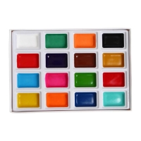 Акварель художественная в кюветах, 16 цветов