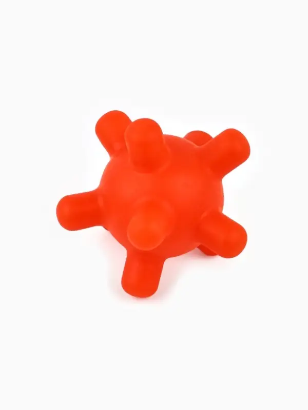 Игрушка пищащая "Мячик, шипы", 5 см, красная