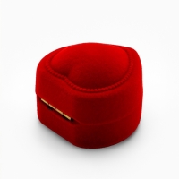 Футляр бархатный под кольцо &laquo;Сердце с рамкой из точек&raquo; 5&times;5, цвет красный