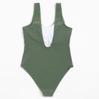 Купальник слитный Basic MINAKU, цвет зелёный, размер 48