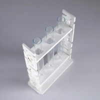 Кашпо деревянное 12.7&times;4.8&times;17.2 см с 3 колбами "Для тебя", белый Дарим Красиво