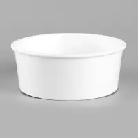 Тарелка (Контейнер без крышки) одноразовая глубокая "Белая" картон, 750 мл