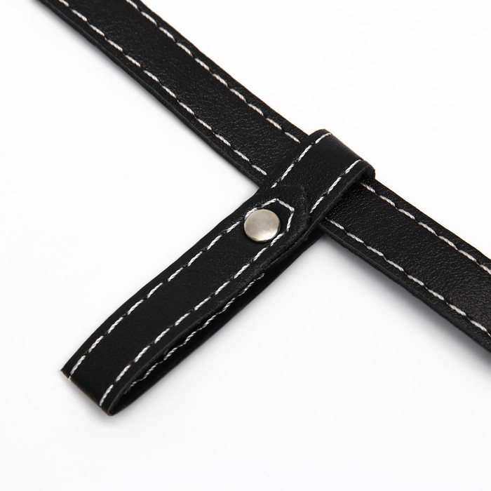 Намордник из прессованной кожи регулируемый, №2, ДН 5 см, ОМ 15-22 см, чёрный