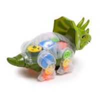 Динозавр &laquo;Шестерёнки&raquo;, свет и звук, работает от батареек, цвет зелёный