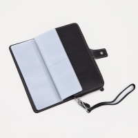 Портмоне мужское на молнии, для купюр, для карт, для монет, цвет чёрный Портмоне мужское на молнии, для купюр, для карт, для монет, цвет чёрный