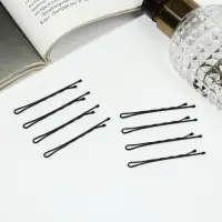 Невидимка для волос &laquo;Классика&raquo;, набор 12 шт., рельеф, 4.5 см, чёрная