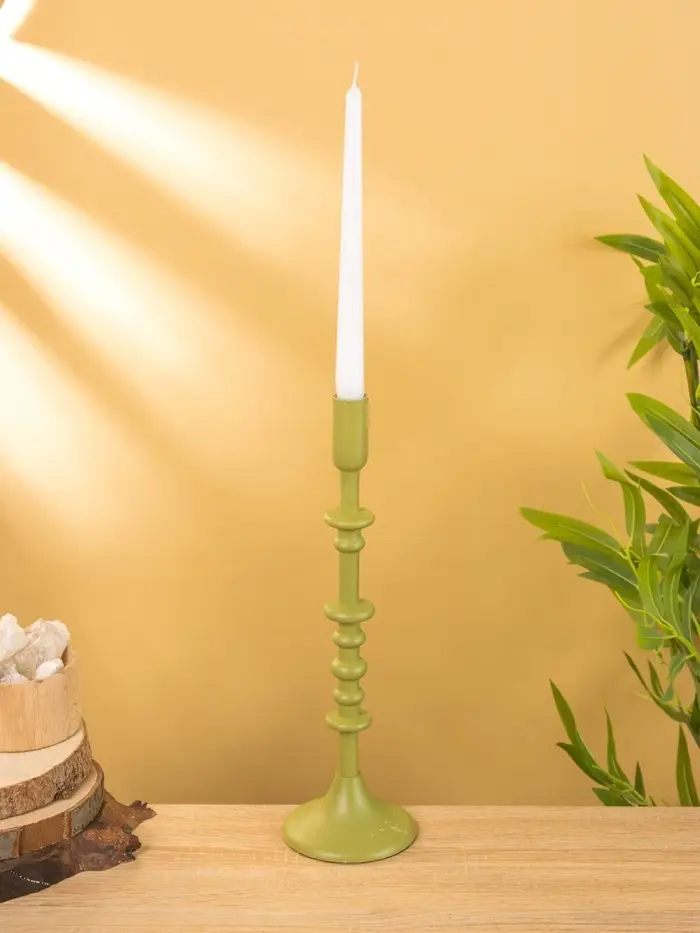 Подсвечник на 1 свечу "Авокадо" 10х10х35 см