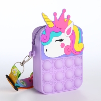 Сумка детская для девочки на молнии &laquo;Выбражулька&raquo;, pop it, цвет сиреневый