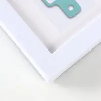 Фоторамка пластик 10х15 см с полимерной глиной "Первое фото" белая 30,8х33,5х2 см