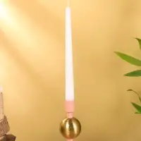 Подсвечник на 1 свечу текстурный "Пудровый" с 1 сферой 7,5х7,5х11,5 см