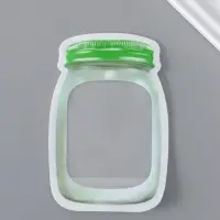 Пакет для хранения "Стеклянная баночка. Бант и снежинки", застёжка zip-lock 10,5х16+5 см