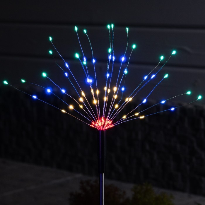 Садовый светильник на солнечной батарее &laquo;Одуванчики&raquo; 4 шт., 78 см, 320 LED, свечение мульти