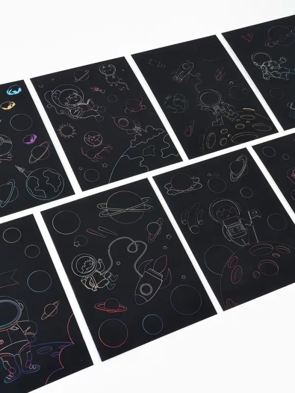 Гравюра блокнот "Космос", 9 листов, штихель