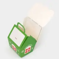 Коробка складная Новогодняя &laquo;Домик&raquo; зеленая 8.5&times;8.5&times;10 см