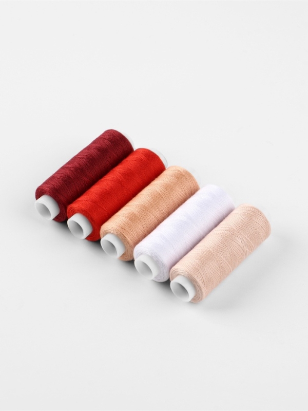 Набор ниток &laquo;Багровый румянец&raquo;, 40/2, 200 м, 5 шт, цвет разноцветный