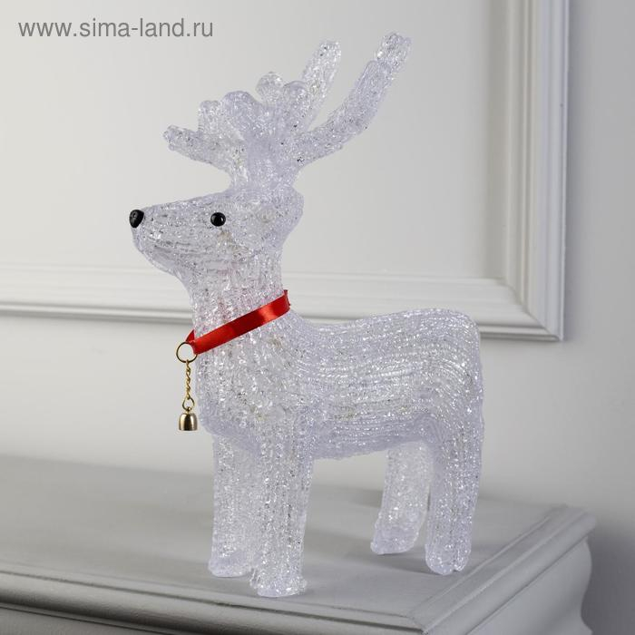 Светодиодная фигура &laquo;Оленёнок&raquo; 28 &times; 36 &times; 10 см, акрил, 10 LED, батарейки ААх2 (не в комплекте), свечение мульти (RGB)