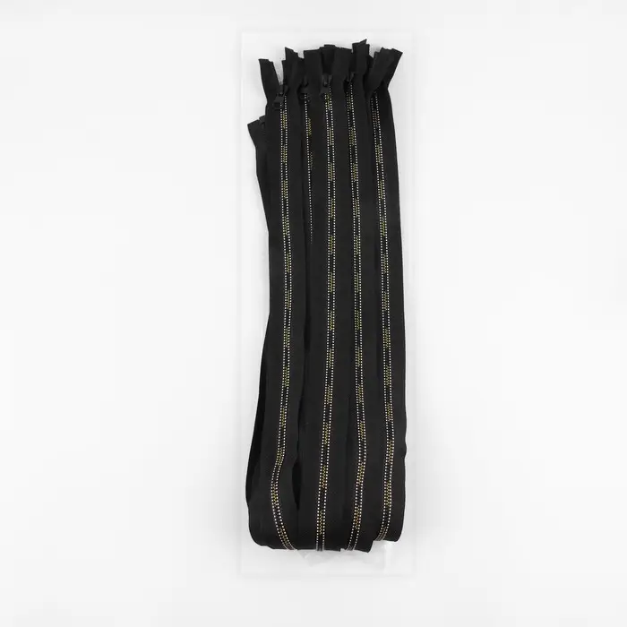 Молния &laquo;Трактор&raquo;, №5, разъёмная, замок автомат, 70 см, чёрная, белая, жёлтая