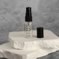 Флакон для парфюма, с распылителем, 5 мл, фасовка - 10 шт., чёрный, прозрачный