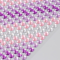 Стразы самоклеющиеся d 6 мм, сиреневый Стразы самоклеющиеся d 6 мм, сиреневый