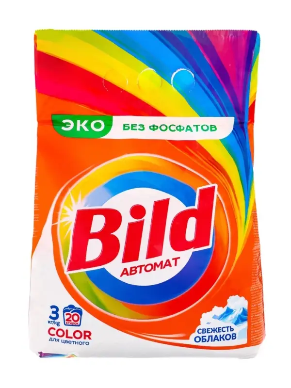 Стиральный порошок Bild COLOR, 20 стирок, 3 кг
