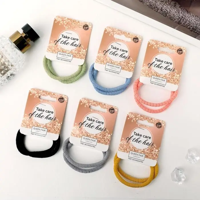 Резинка для волос "Спорт" (набор 2 шт) кручёная нить, микс