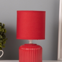 Лампа настольная "Муза" 40Вт Е14 красный 13х13х23см
