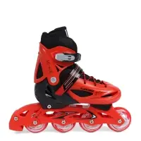 Коньки для фитнеса с роликовой платформой BlackAqua (р.34-37, красный)