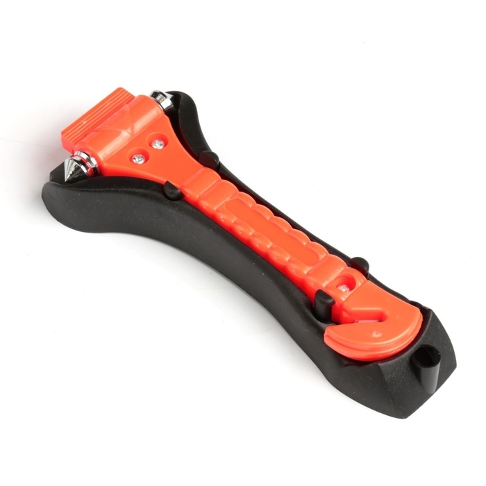 Аварийный молоток с ножом для ремня на подставке, 6.5&times;17.5 см