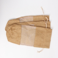 Льняной мешочек для хранения украшений, подарков, трав, 15 х 30 см, набор из 3 штук