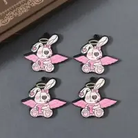 Декор для творчества акрил двусторонний "Зомби-зайка" 3,6х4,2х0,2 см