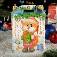 Подарочная коробка "Заяц - Кот" белый, 16&times;7.5&times;26 см