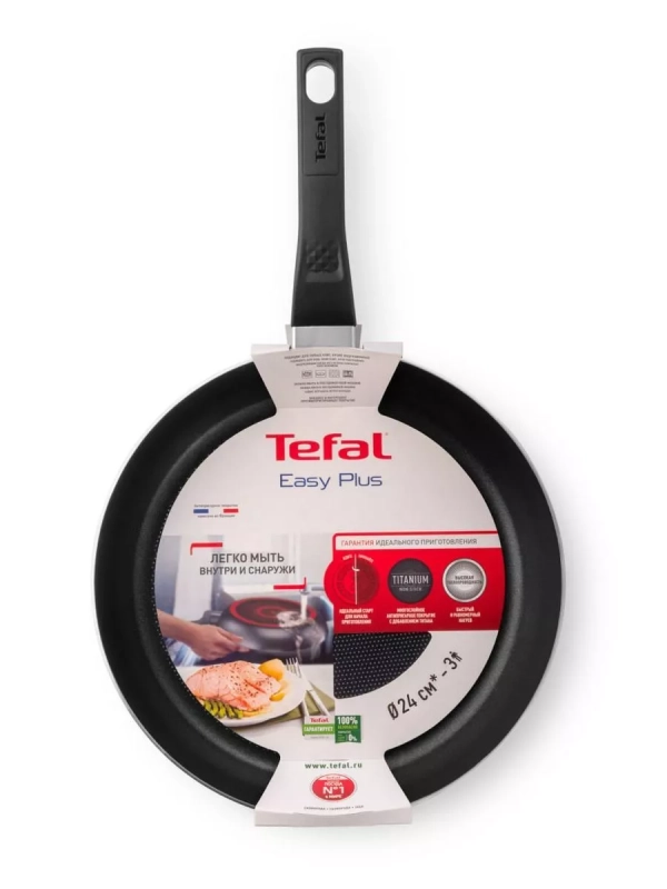 Сковорода Easy Plus 04237124, 24 см с титановым покрытием