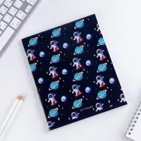 Тетрадь в клетку, 48 л., А5, на скрепке, блок №1 &laquo;Космос&raquo; МИКС