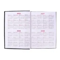 Ежедневник недатированный А5, 160 листов "Небраска", перфорация углов, чёрный