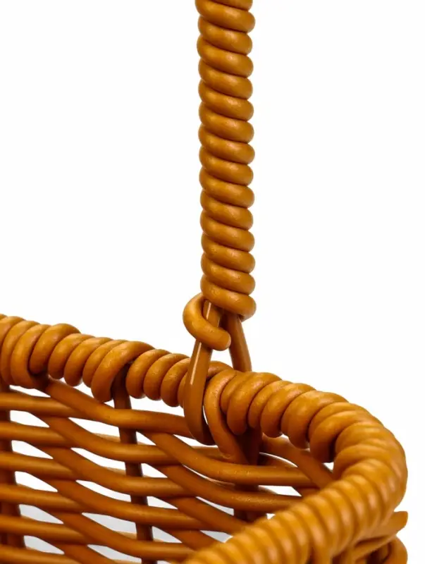 Корзина пластик 25 х 18 х 15 см, ручка14 см металл карскас коричневый