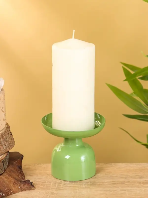 Подсвечник на 1 свечу "Кипарис" глянцевый 10х10х9 см