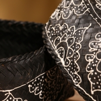 Корзинка плетеная "Бонтанг" бамбук 16х16х12 см, тёмная