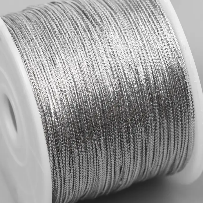 Шнур люрекс 1 мм, 95 м, серебро