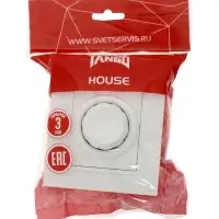 Диммер белый TANGO, "HOUSE", 250 В, IP 20, скрытый монтаж, белый
