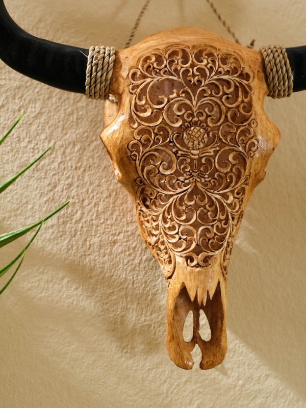 Сувенир интерьерный "Череп буйвола" полирезин, 15х16х7 см