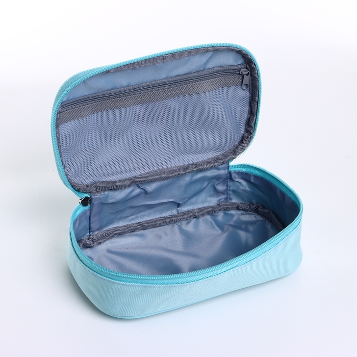 Косметичка на молнии, цвет бирюзовый