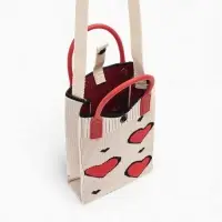 Сумка подр Сердца, 12*4*17, отд на кнопке, дл ремень, белый