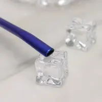 Ложка-бомбилья из нержавеющей стали для матэ, длина 17,5 см, цвет синий