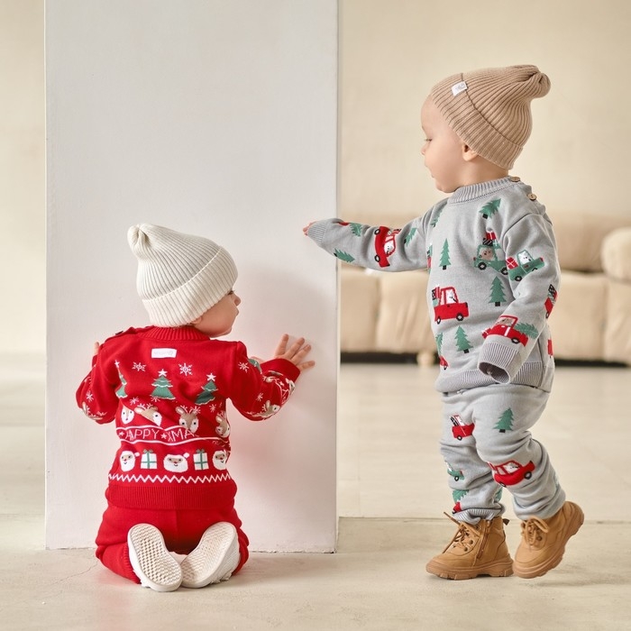 Комплект вязаный Крошка Я "Xmas" рост 86-92 см