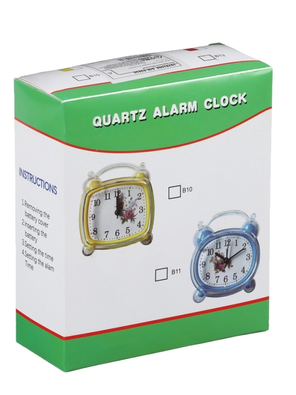Часы будильник настольные, на батарейках, 10.5 х 4 х 11.5 см, циферблат d-7.3 см