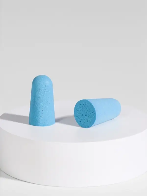 Беруши в пласт футл (ПУ) 2,5*1см (наб 10пар цена за наб) голубой накл ОТ