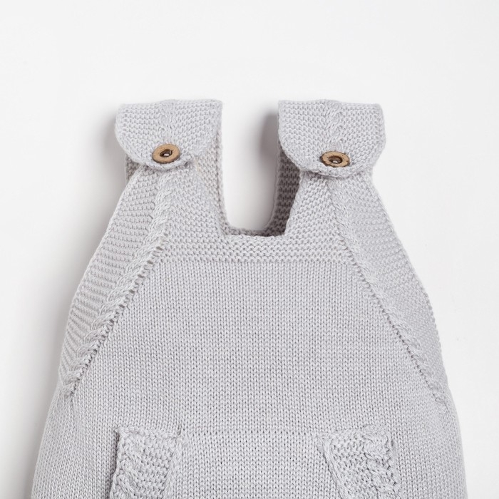 Комбинезон вязаный Крошка Я Комбинезон вязаный Крошка Я "Basic" рост 68-74 см, цвет серый
