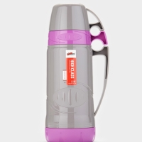 Термос 1 л, со стеклянной колбой, 11х31см, фиолетовый