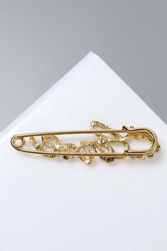 Булавка LOVE, 6 см, цвет белый в золоте